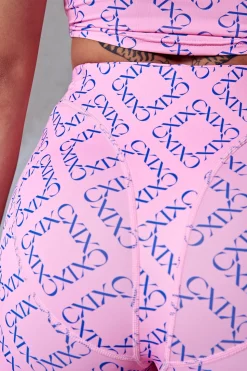 Women CXIX Leggings & Bikers*119 Biker Shorts - Pink With Print