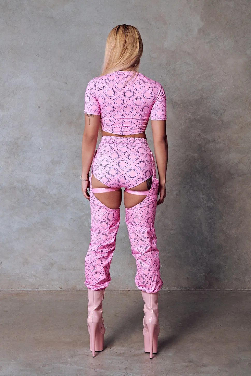 Women CXIX Leggings & Bikers*119 Chaps - Pink With Print