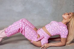 Women CXIX Leggings & Bikers*119 Chaps - Pink With Print