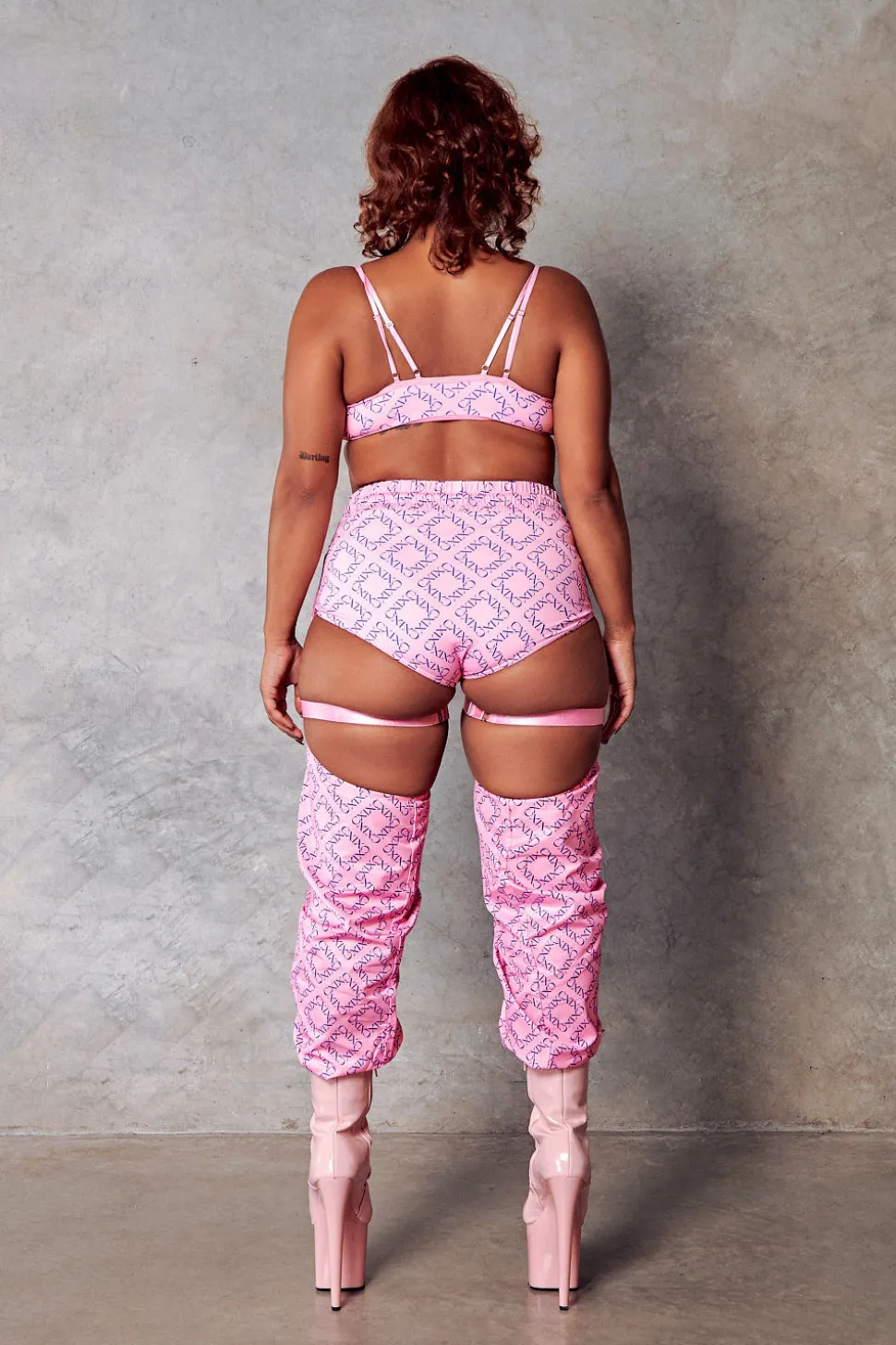 Women CXIX Leggings & Bikers*119 Chaps - Pink With Print