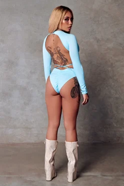 Women CXIX Body & Jumpsuits*119 Plunge Bodysuit - Blue