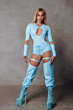 Women CXIX Body & Jumpsuits*119 Plunge Bodysuit - Blue
