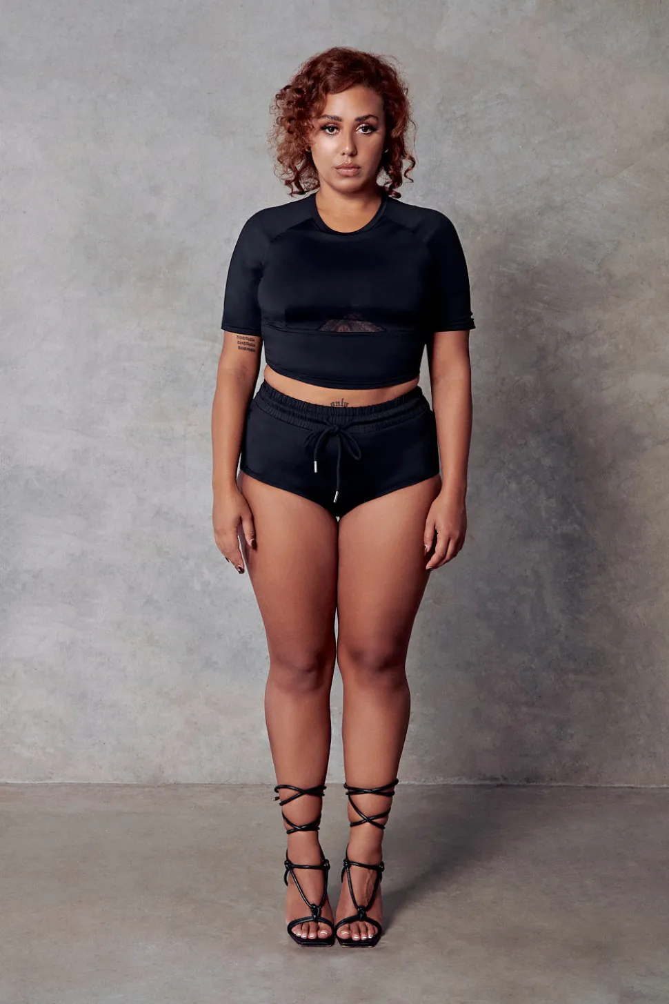Women CXIX Tees & Tops*119 Statement Crop Tee - Black