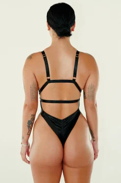 Women CXIX Body & Jumpsuits*Aphrodite Bodysuit - Black Satin
