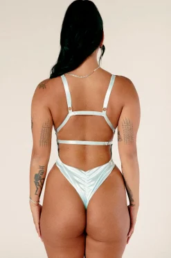 Women CXIX Body & Jumpsuits*Aphrodite Bodysuit - Blue Satin