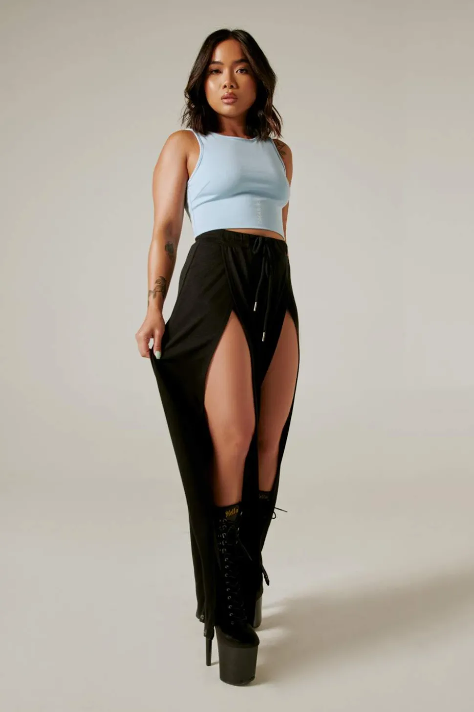 Women CXIX Tees & Tops*Creatures Crop Top - Powder Blue
