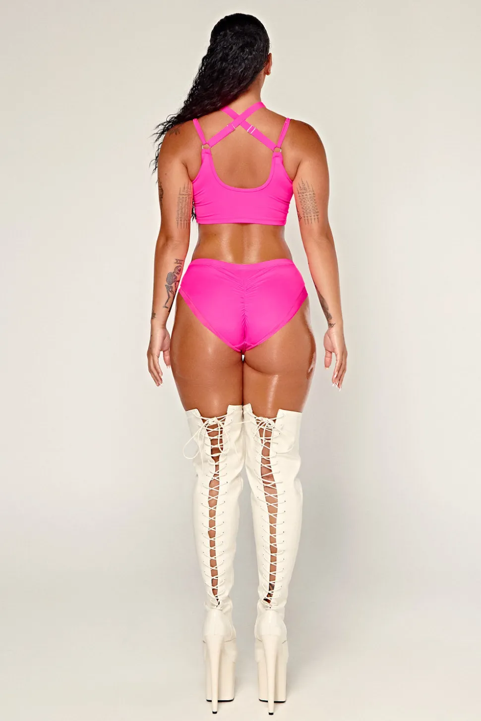 Women CXIX Tees & Tops*Dollhaus Choker Top - Barbie Pink