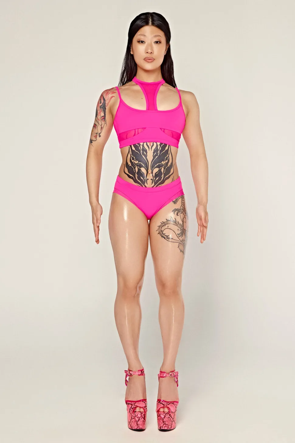 Women CXIX Tees & Tops*Dollhaus Choker Top - Barbie Pink