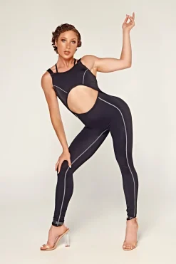Women CXIX Body & Jumpsuits*Dollhaus Jumpsuit - Black