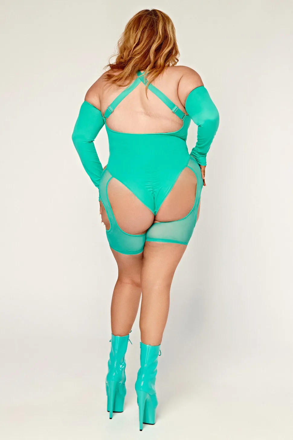 Women CXIX Body & Jumpsuits*Dollhaus Mesh Bodysuit - Aqua
