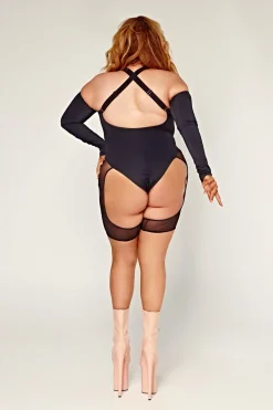 Women CXIX Body & Jumpsuits*Dollhaus Mesh Bodysuit - Black