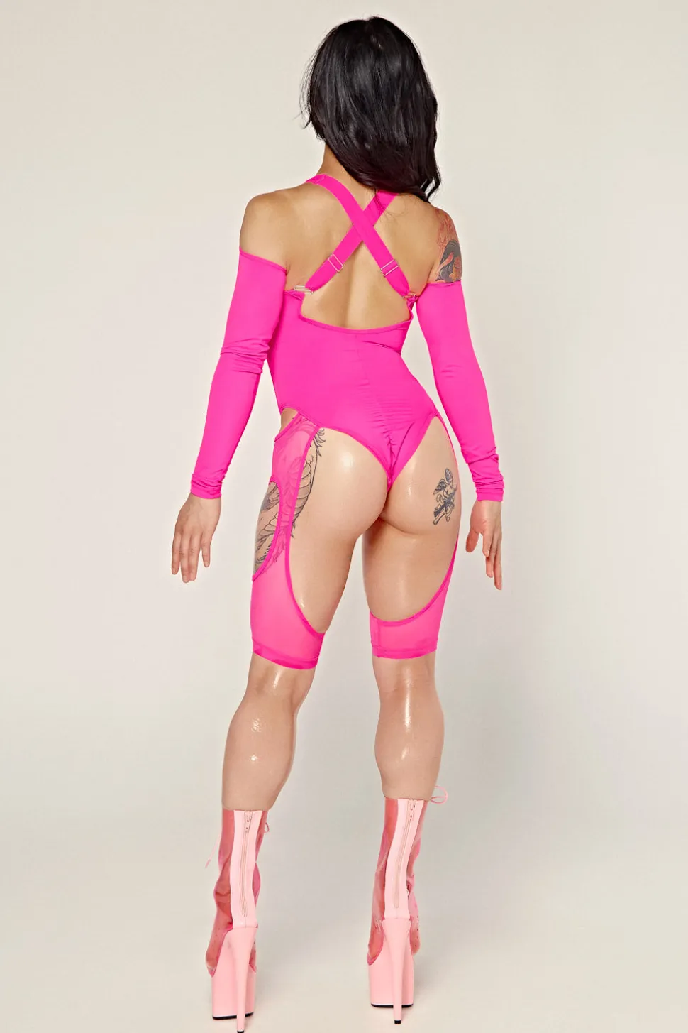 Women CXIX Body & Jumpsuits*Dollhaus Mesh Bodysuit - Barbie Pink