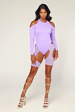 Women CXIX Body & Jumpsuits*Dollhaus Mesh Bodysuit - Purple