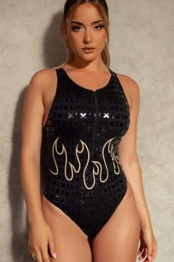 Women CXIX Gecko Grip™ Apparel*Fya Gecko Grip Bodysuit - Black