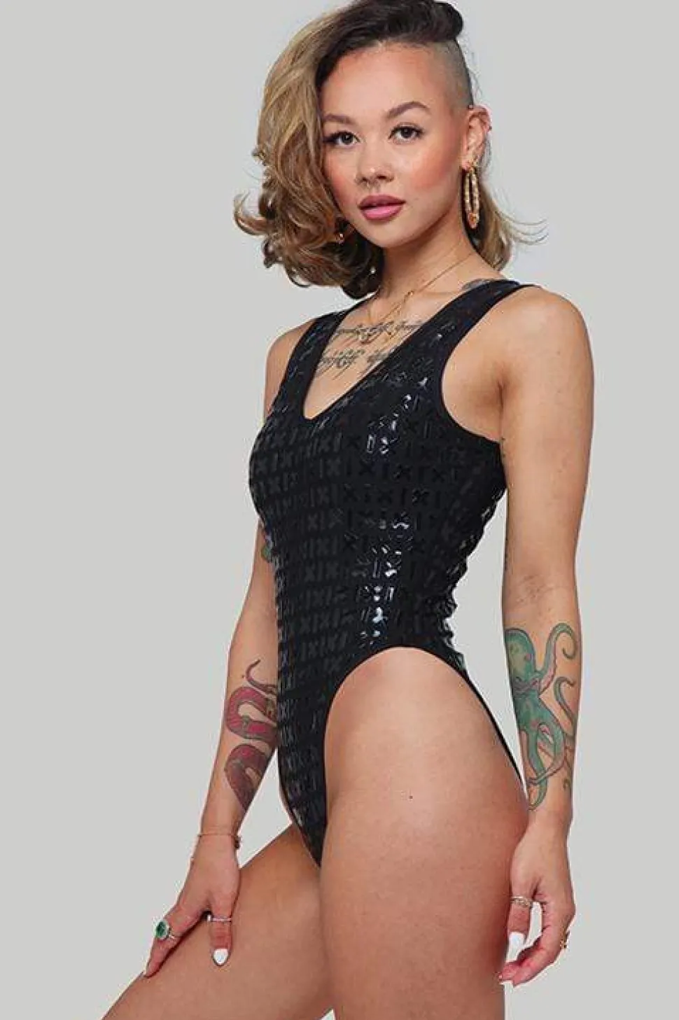 Women CXIX Gecko Grip™ Apparel*Gecko Grip™ Bodysuit: Black