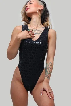 Women CXIX Gecko Grip™ Apparel*Gecko Grip™ Bodysuit: Black