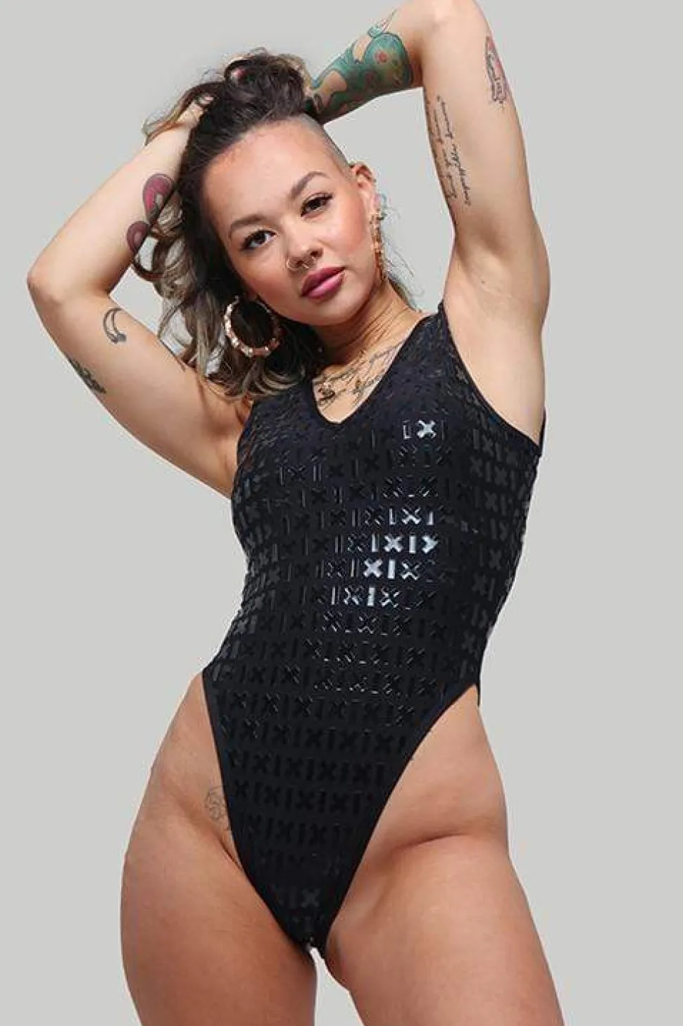 Women CXIX Gecko Grip™ Apparel*Gecko Grip™ Bodysuit: Black