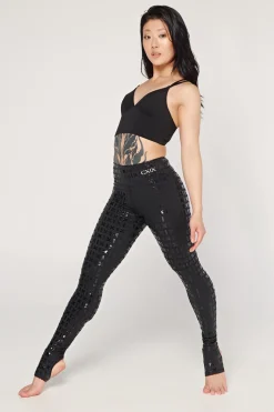 Women CXIX Leggings & Bikers*Gecko Grip™ Leggings: Black Waistband Grip