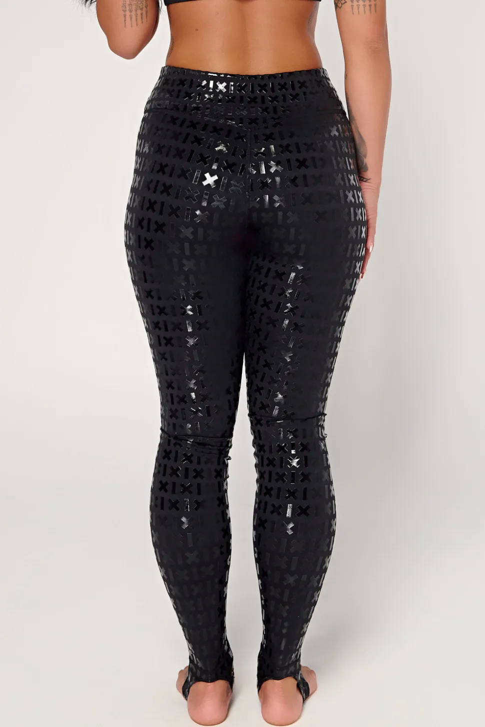 Women CXIX Leggings & Bikers*Gecko Grip™ Leggings: Black Waistband Grip