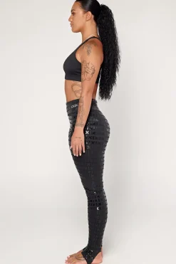 Women CXIX Leggings & Bikers*Gecko Grip™ Leggings: Black Waistband Grip