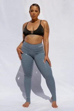 Women CXIX Gecko Grip™ Apparel*Gecko Grip™ Leggings: Steel Blue