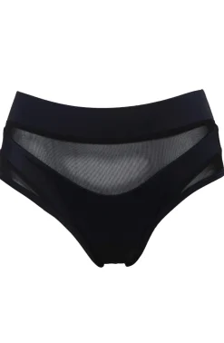 Women CXIX High Waisted Bottoms*Goddess High Waisted Bottoms - Black With Black Mesh