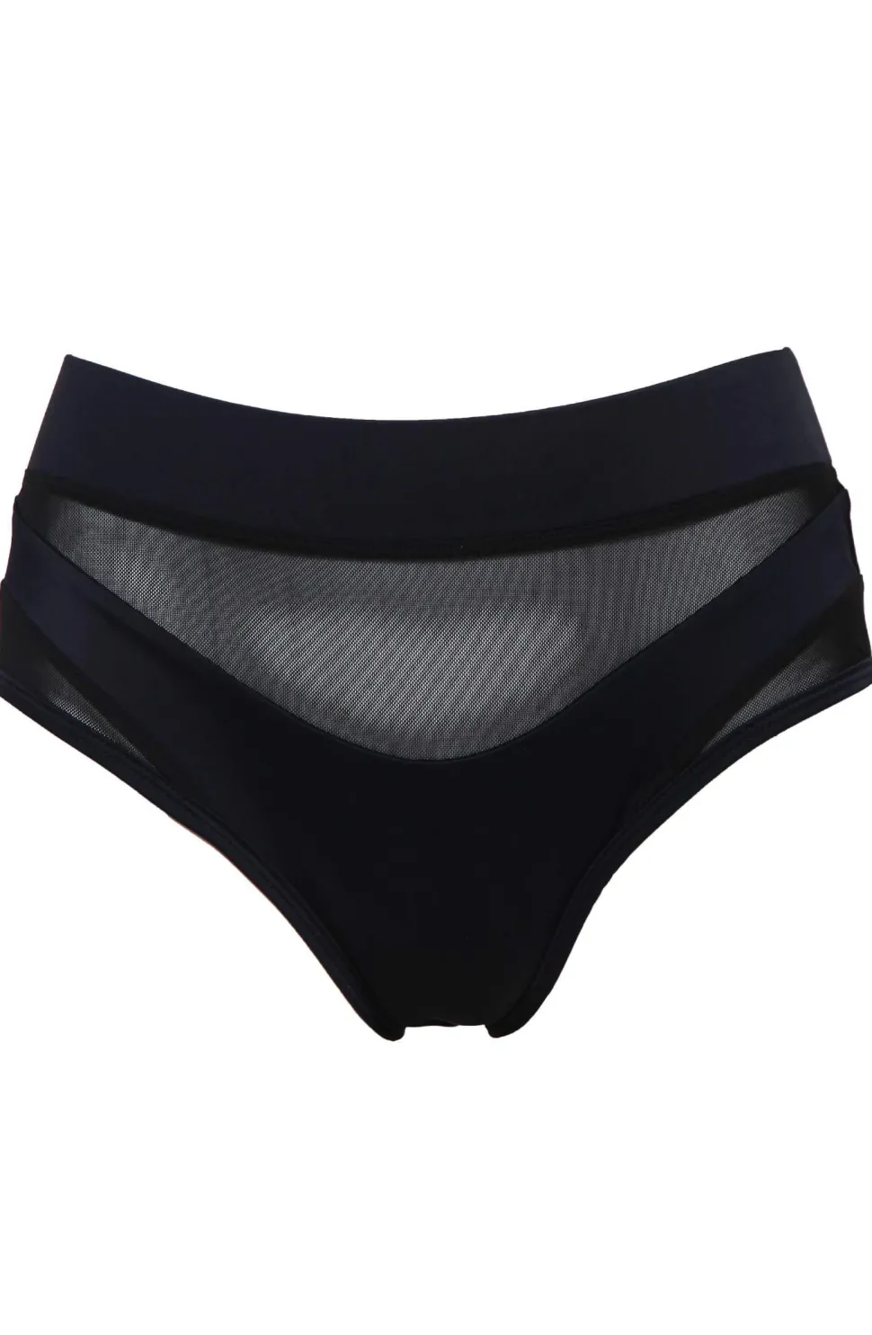 Women CXIX High Waisted Bottoms*Goddess High Waisted Bottoms - Black With Black Mesh