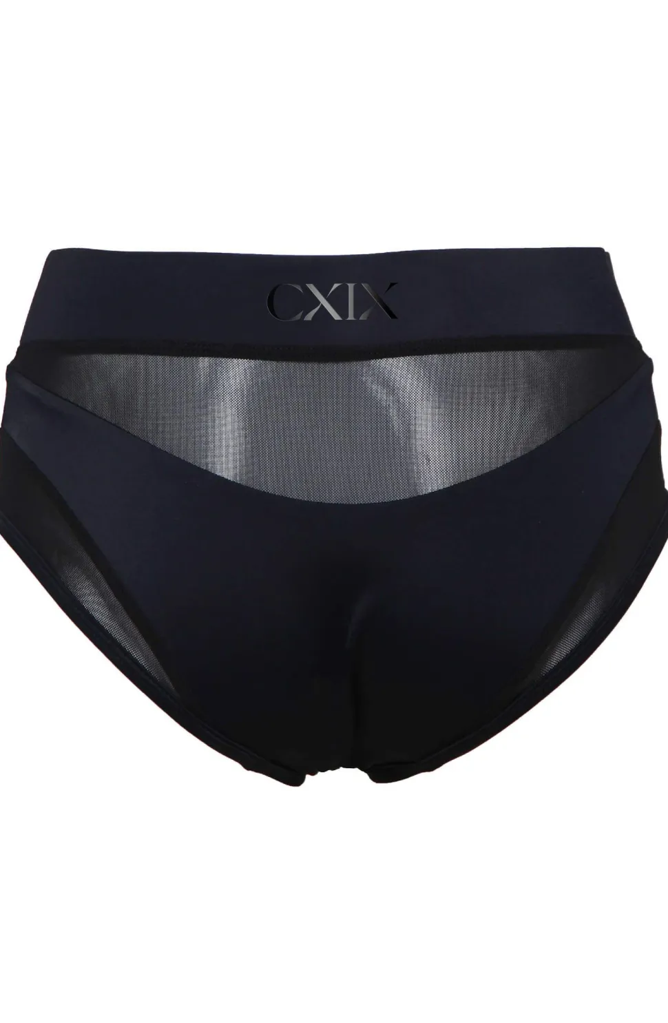 Women CXIX High Waisted Bottoms*Goddess High Waisted Bottoms - Black With Black Mesh