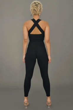 Women CXIX Leggings & Bikers*Move It Ribbed Corset Leggings - Black