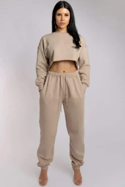 Women CXIX Joggers & Jumpers*Oversized Cropped Jumper - Fawn