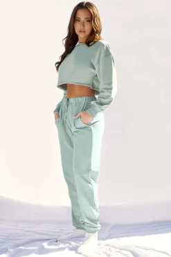Women CXIX Joggers & Jumpers*Oversized Cropped Jumper - Sage