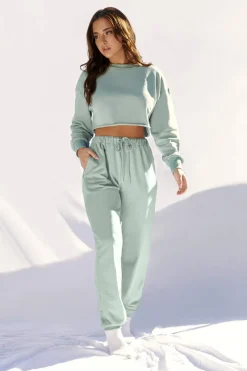 Women CXIX Joggers & Jumpers*Oversized Cropped Jumper - Sage