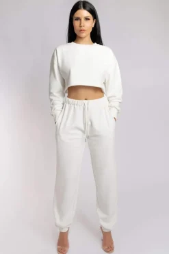 Women CXIX Tees & Tops*Oversized Cropped Jumper - Ecru