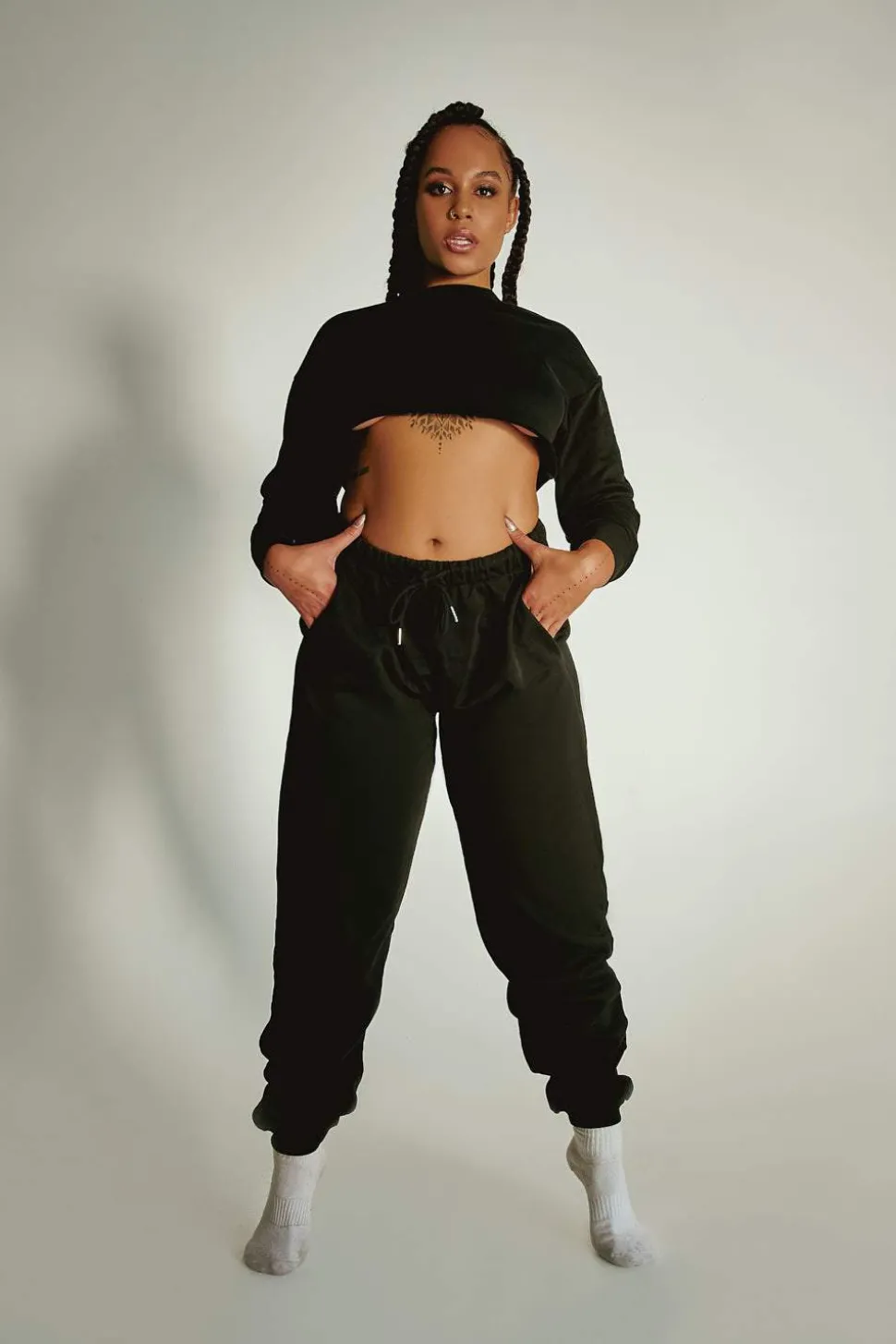 Women CXIX Joggers & Jumpers*Oversized Cropped Jumper - Black
