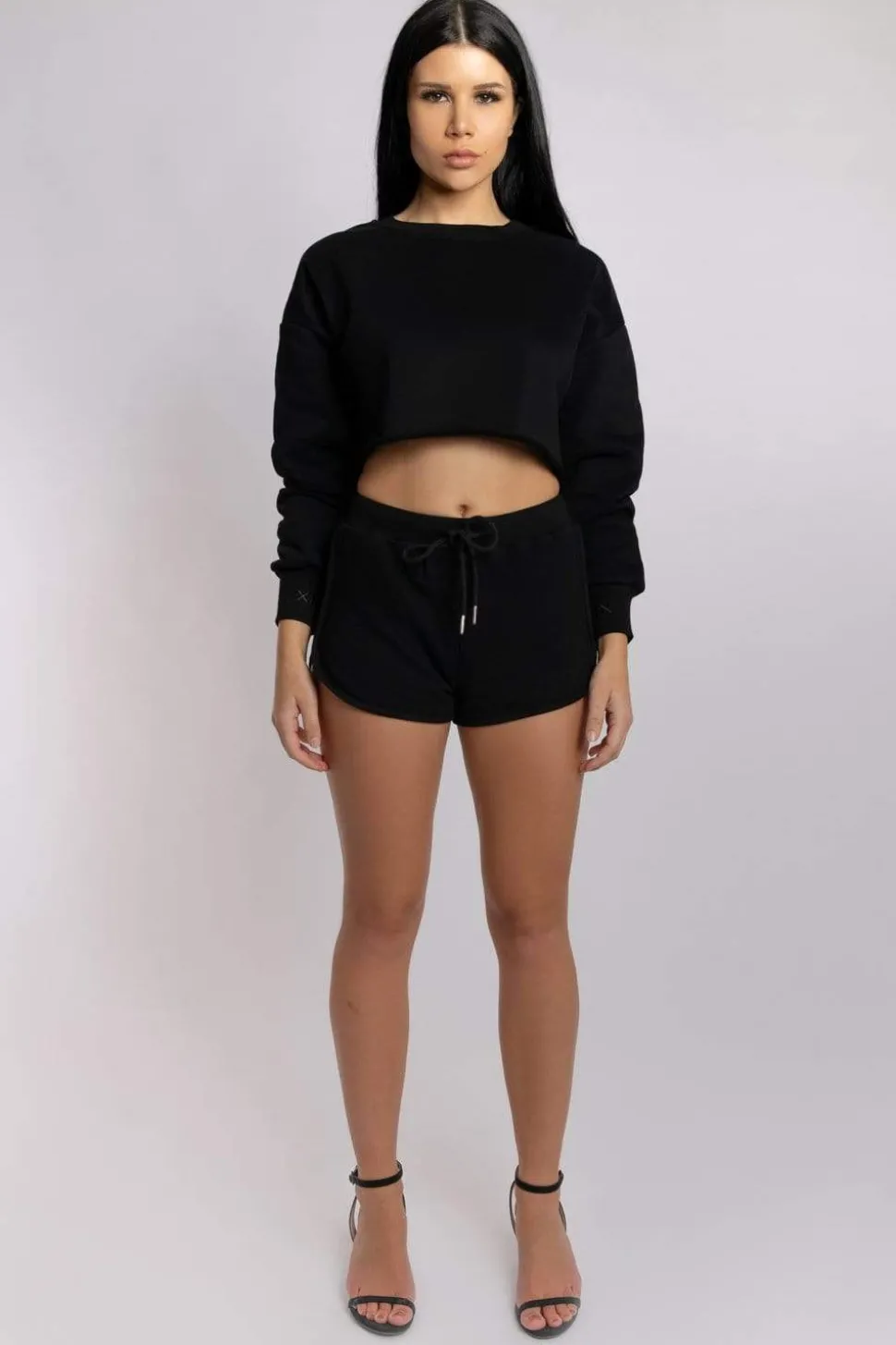Women CXIX Joggers & Jumpers*Oversized Cropped Jumper - Black