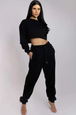 Women CXIX Joggers & Jumpers*Oversized Jogger Bottoms - Black