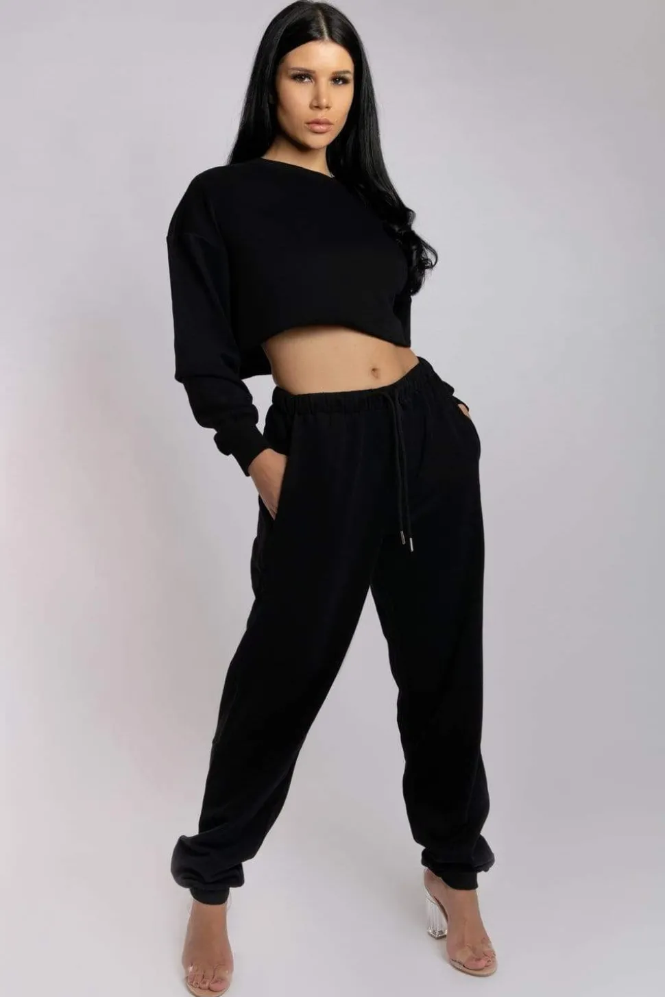Women CXIX Joggers & Jumpers*Oversized Jogger Bottoms - Black