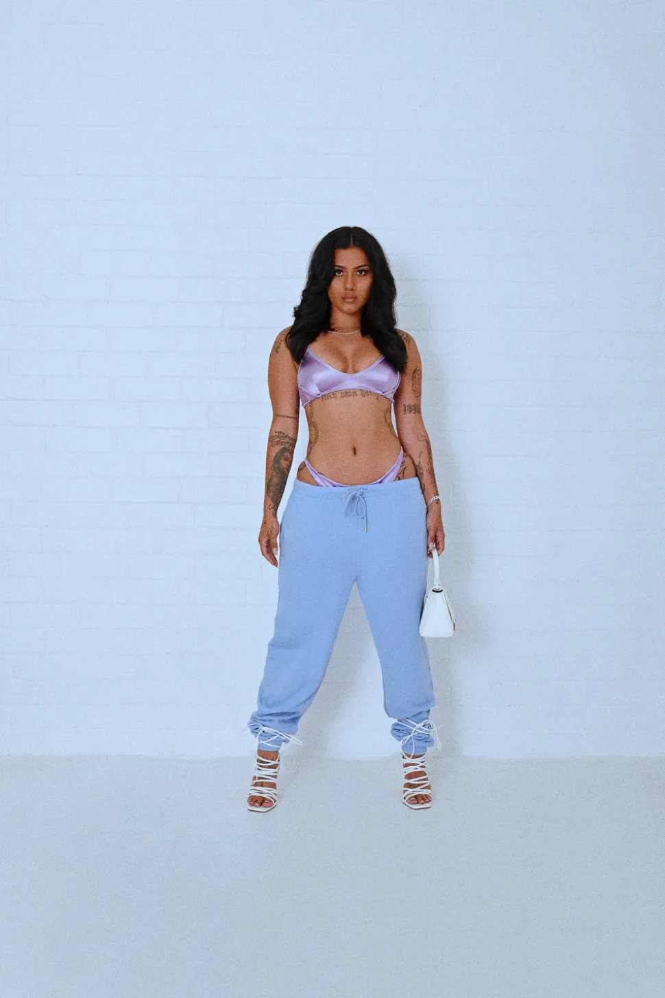 Women CXIX Joggers & Jumpers*Oversized Jogger Bottoms - Powder Blue