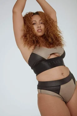 Women CXIX High Waisted Bottoms*Riding Solo High Waist Bottoms - Black/Mink