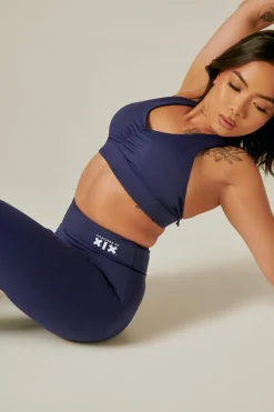 Women CXIX Tees & Tops*Ruche Sports Bra - Navy