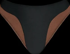 Women CXIX High Waisted Bottoms*Silhouette High Waist Bottoms - Black With Cocoa Mesh