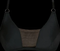 Women CXIX Tees & Tops*Silhouette Plunge Bralette - Black With Black Mesh