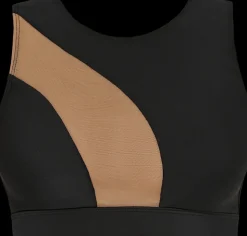Women CXIX Tees & Tops*Silhouette Sports Bra - Black With Cream Mesh