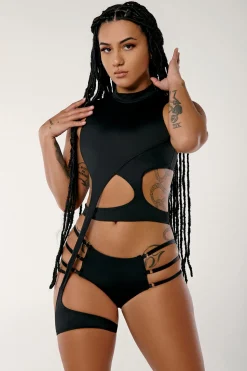 Women CXIX Tees & Tops*Solo Garter Top - Black