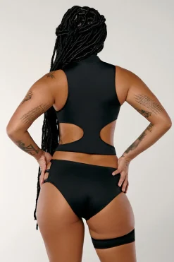 Women CXIX Tees & Tops*Solo Garter Top - Black