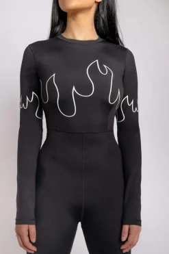 Women CXIX Body & Jumpsuits*Stay Fire Jumpsuit - Black & White