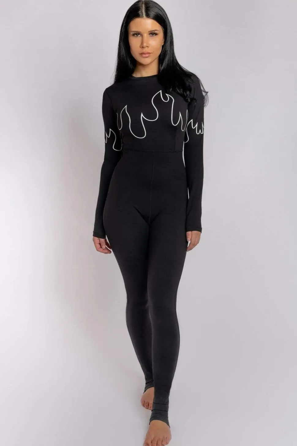 Women CXIX Body & Jumpsuits*Stay Fire Jumpsuit - Black & White