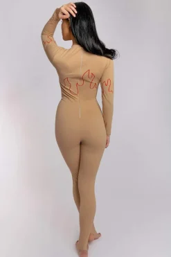 Women CXIX Body & Jumpsuits*Stay Fire Jumpsuit - Sand & Red