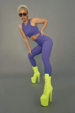 Women CXIX Tees & Tops*Stretch It Out Ribbed Crop - Violet Dusk