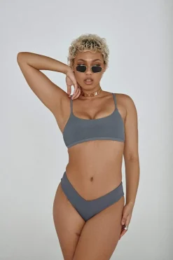 Women CXIX Cheeky Bottoms*The Hills Bottoms - Ribbed Dark Grey